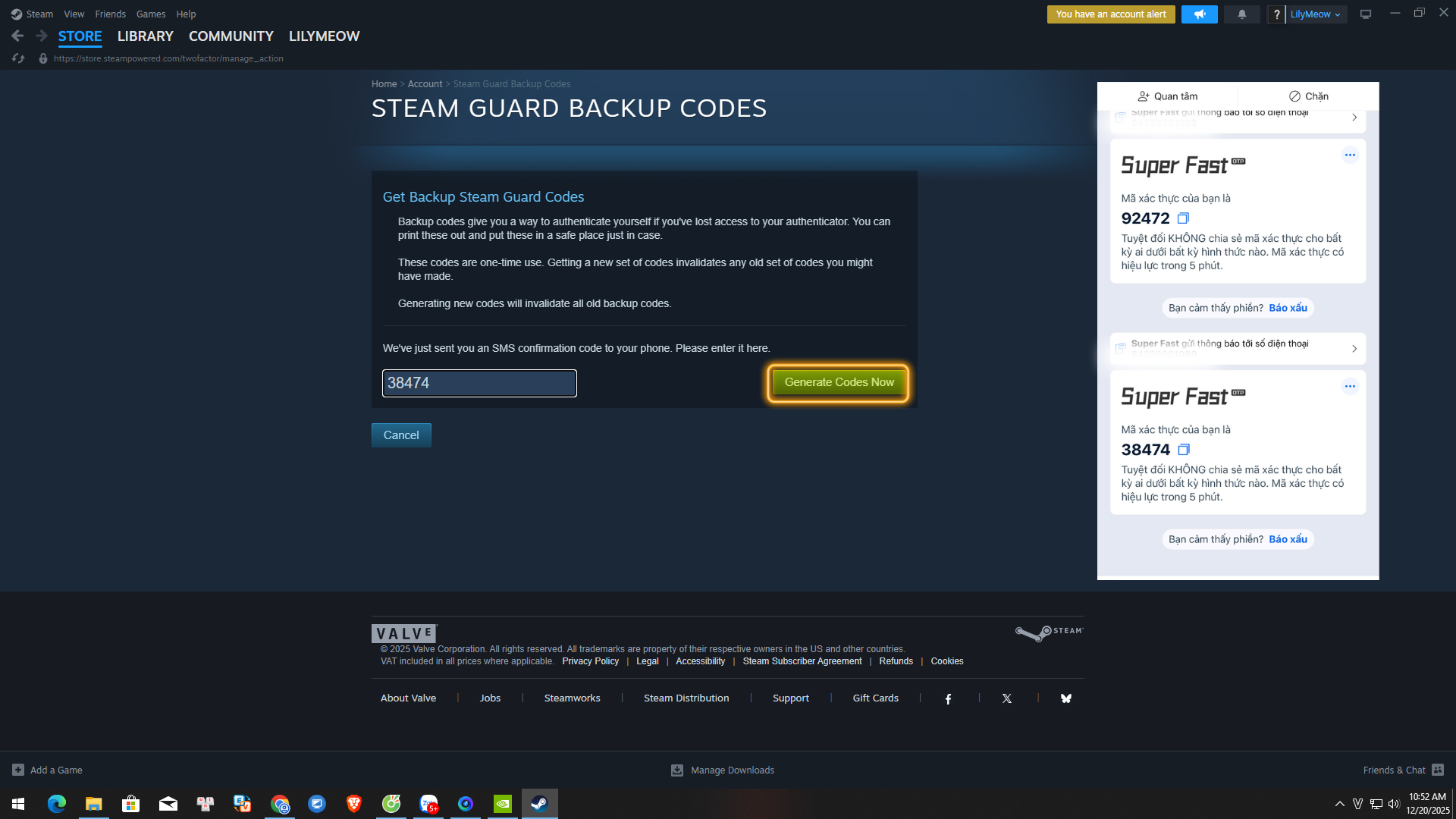HƯỚNG DẪN LẤY BACKUP CODE STEAM (2025) - SuperPC